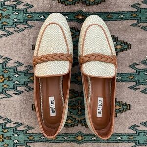 Bibi Lou Cream and Tan Loafers